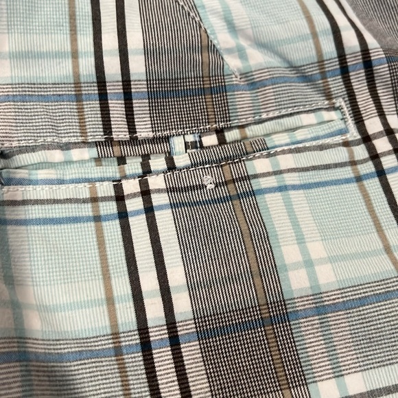 HURLEY PLAID SHORTS 100% COTTON 31 - Picture 4 of 7